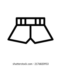 Boxer Pants Line Icon Illustration Vector Graphic