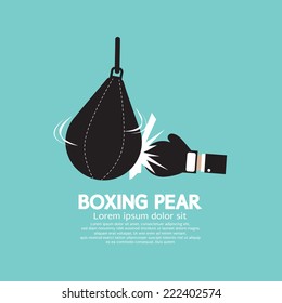 Boxer Pear Boxing Gear Vector Illustration