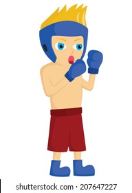 Boxer Player With Helmet