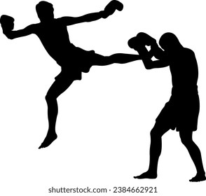 boxer player silhouette vector file