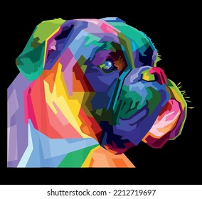 Boxer Pop Art Colorful Porträt