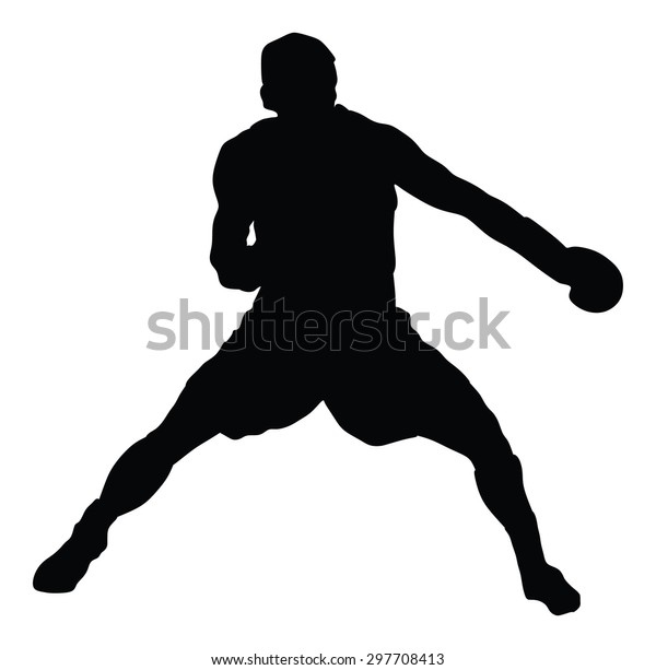 Boxer Ring Vector Silhouette Illustration Isolated Stock Vector ...