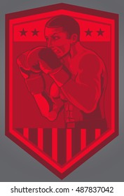 Boxer in a shield