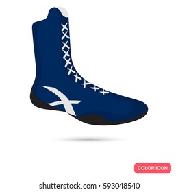 Boxer shoes color flat icon for web and mobile design