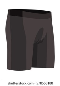 Boxer shorts black realistic vector illustration isolated