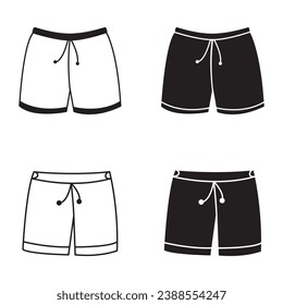 boxer shorts collection icon vector template illustration logo design