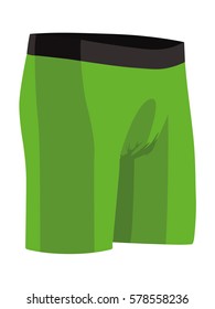 Boxer shorts green realistic vector illustration isolated