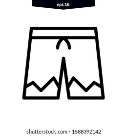 Boxer Shorts icon vector Illustration logo template. eps10