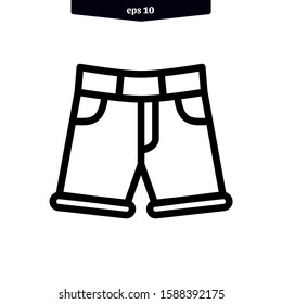 Boxer Shorts icon vector Illustration logo template. eps10