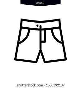 Boxer Shorts icon vector Illustration logo template. eps10