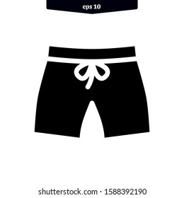 Boxer Shorts icon vector Illustration logo template. eps10