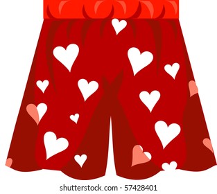 boxer shorts with hearts on them