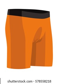 Boxer shorts orange realistic vector illustration isolated