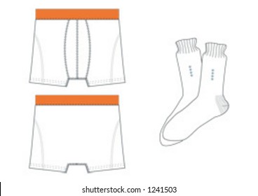 Boxer shorts and sock