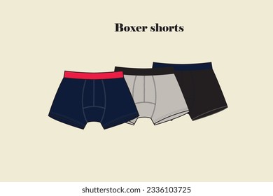 Boxer shorts are a type of undergarment typically worn by men. The term has been used in English since 1944 for all-around-elastic shorts,