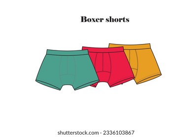 Boxer shorts are a type of undergarment typically worn by men. The term has been used in English since 1944 for all-around-elastic shorts,