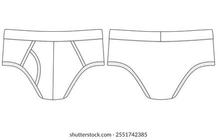 boxer shorts underwear vector illustration template back and fond views underwear vector design