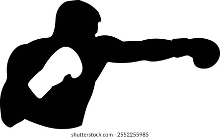 Boxer Silhueta Clipart - Perfeito para projetos de fitness, esportes e corte a laser