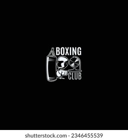 Plantilla vectorial de diseño de logotipo de silueta de boxer. Icono de logotipo deportivo de boxeo Estilo de espacio negativo
Plantilla vectorial de diseño de iconos de guantes de boxeo
Boxeador luchador con puños aislados. Club de lucha, boxeo, patada