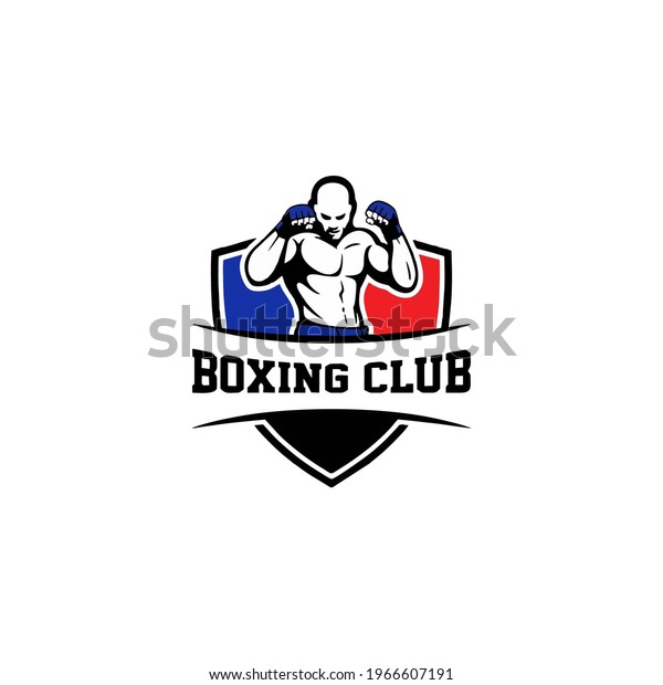 Boxer Silhouette Logo Design Vector Template Stock Vector (Royalty Free ...