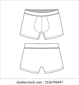 Boxer sketch for men, vector template
