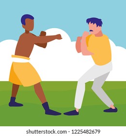 boxer and sparring training avatars characters