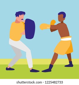 boxer and sparring training avatars characters