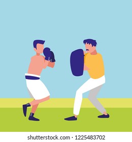 boxer and sparring training avatars characters
