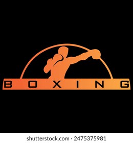 boxer sports logo design vector file 