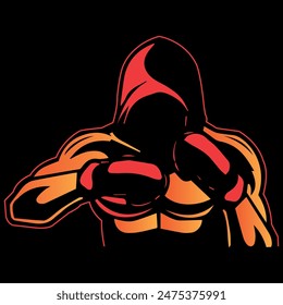 boxer sports logo design vector file 