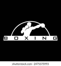 boxer sports logo design vector file 