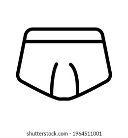 boxer style men's underwear type vector icon