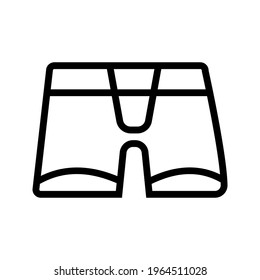 boxer style men's underwear type vector icon