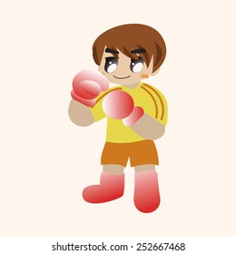 boxer theme elements vector,eps