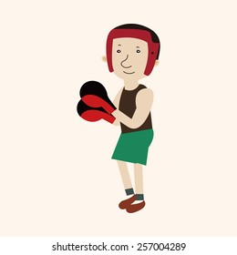 boxer theme elements vector,eps