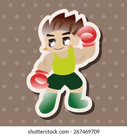 boxer theme elements vector,eps