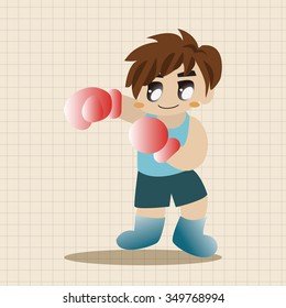 boxer theme elements vector,eps