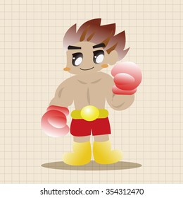 boxer theme elements vector,eps