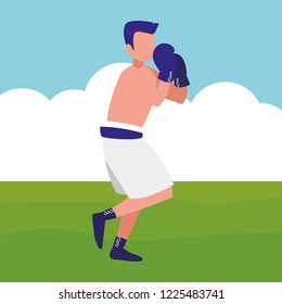 boxer training avatar character