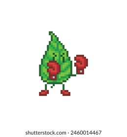 Boxer tree leaf, pixel art character