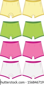 Boxer Underwear Lady Vector Template Stock Vector (Royalty Free ...