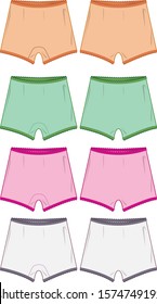 boxer underwear for lady vector template
