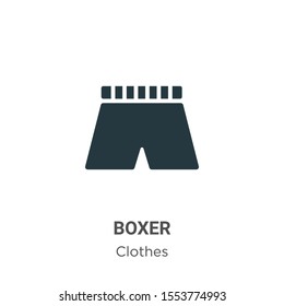 Boxer vector icon on white background. Flat vector boxer icon symbol sign from modern clothes collection for mobile concept and web apps design.