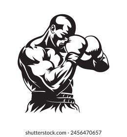 Boxer Vector Illustration On White Background