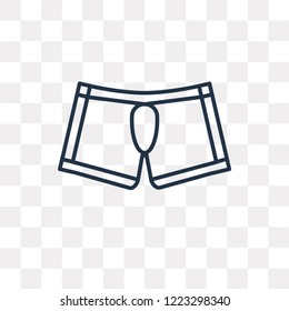 Boxer vector outline icon isolated on transparent background, high quality linear Boxer transparency concept can be used web and mobile
