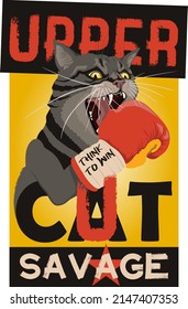 póster de gatos salvajes y enojados