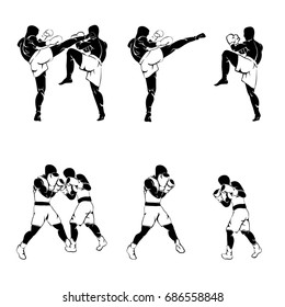 Boxers black vector illustration isolated on a white background