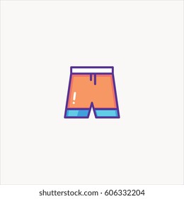 boxers icon flat design