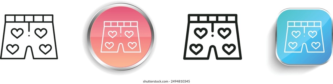 boxers icon. Thin Linear, Regular and Button Style Design Isolated On White Background