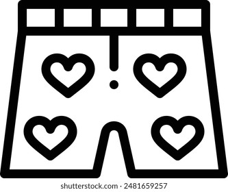 boxers icon. Thin Linear Style Design Isolated On White Background